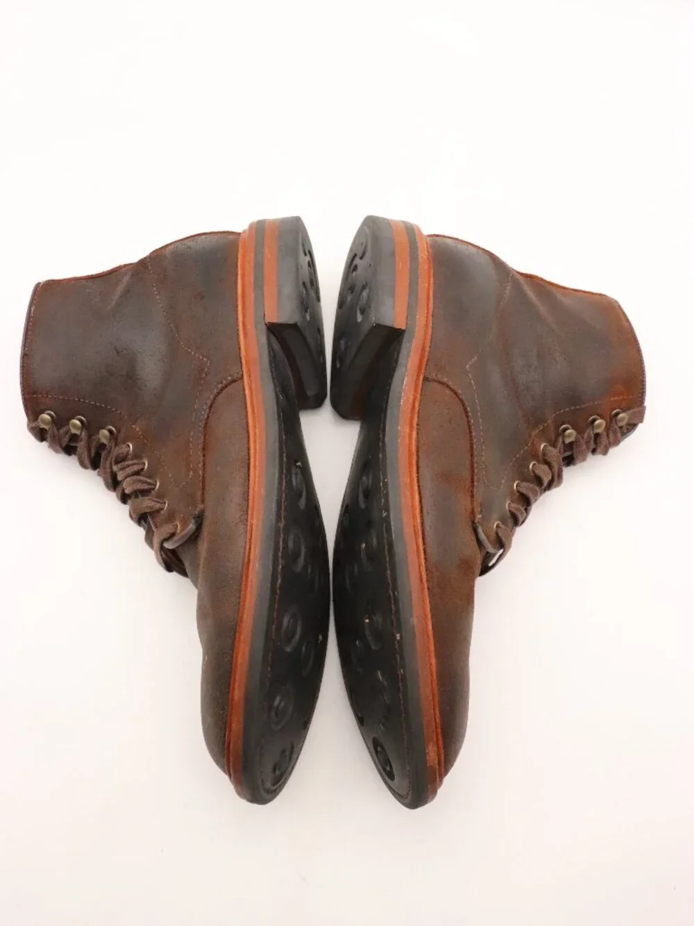 Allen Edmonds Higgins Mill Boots Men's Size 9.5 E Waxed Brown Leather Lace Up
